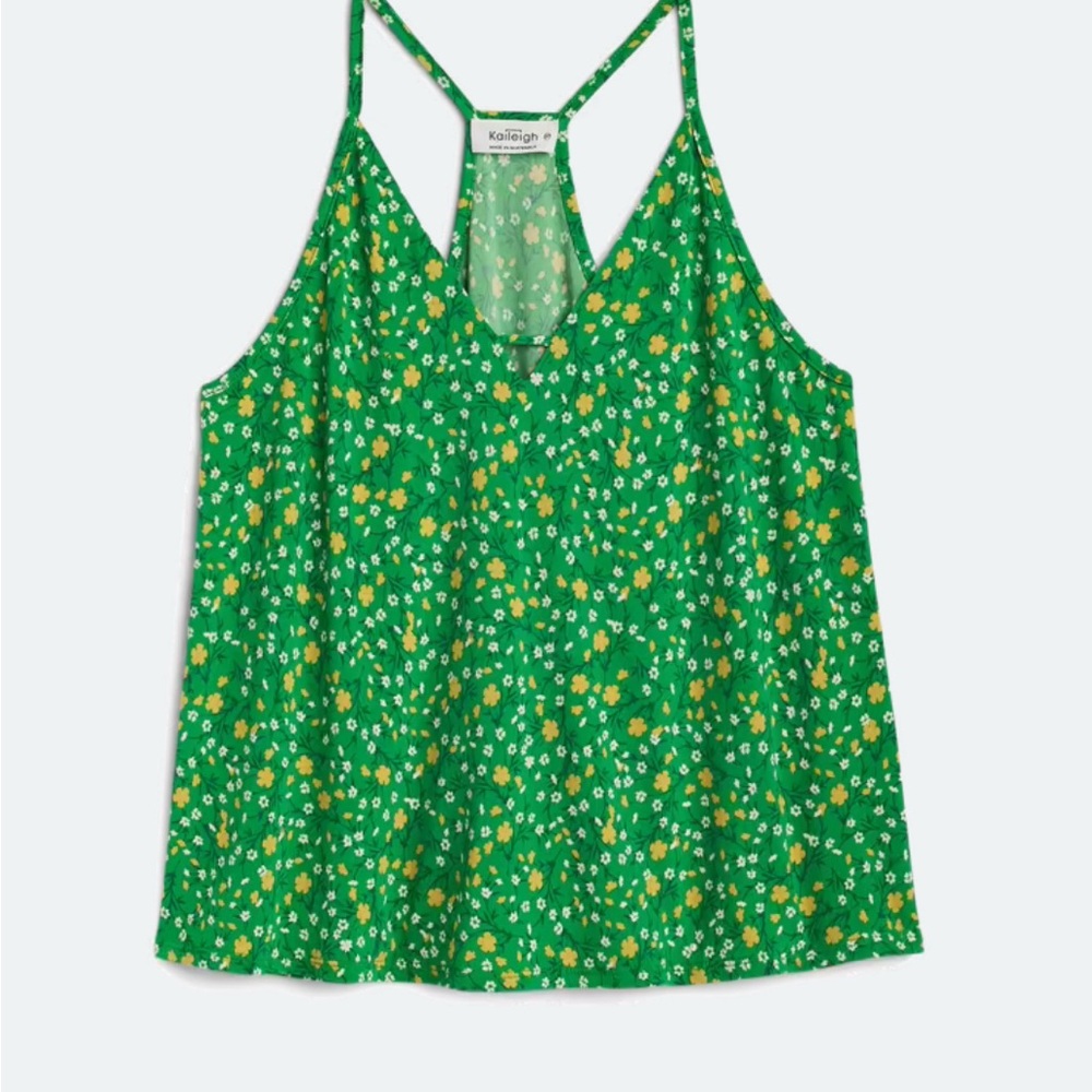 Kaileigh Green and Yellow Floral Camisole